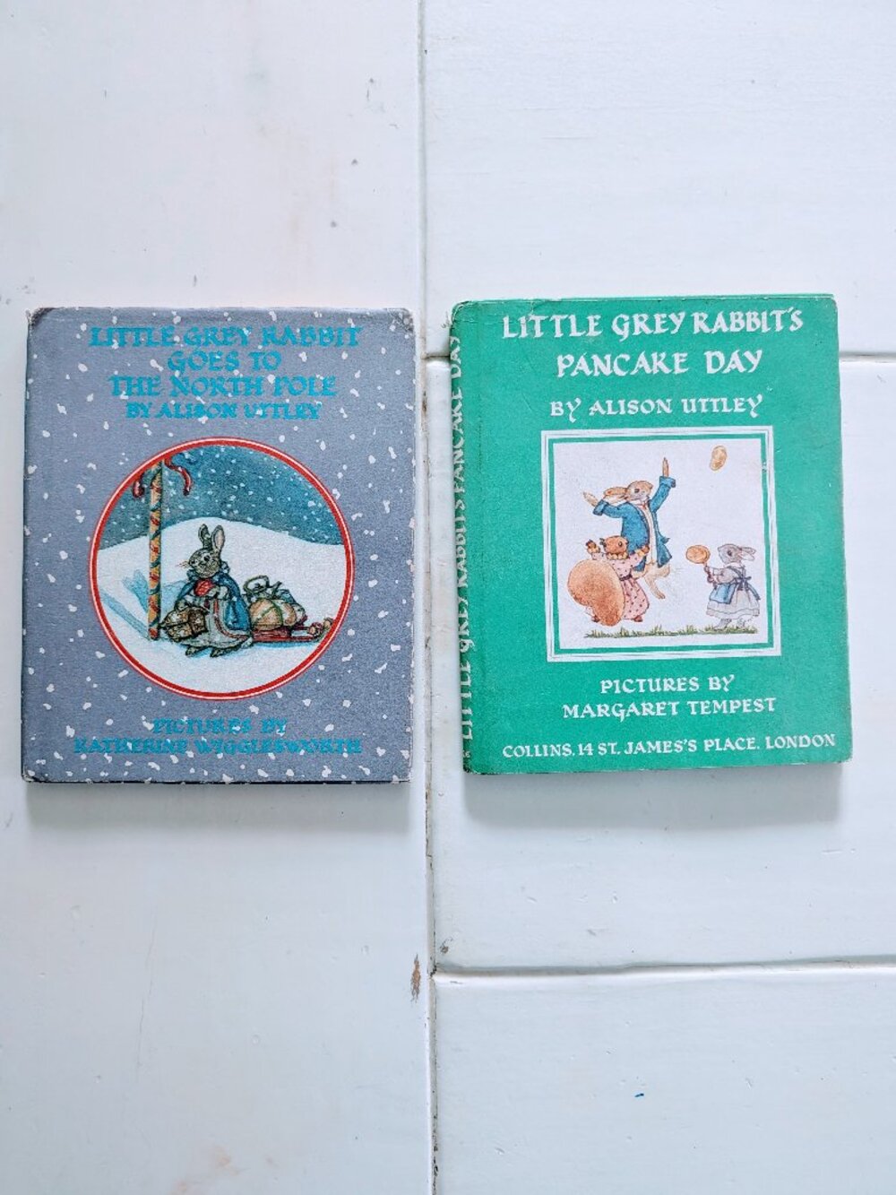 VTG Lot of 2 Little Grey Rabbit Books 1st Ed 1967 1970 HB DJ Pancake North Pole